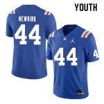 Youth Florida Gators #44 Daquan Newkirk NCAA Nike Blue Throwback Authentic Stitched College Football Jersey VXR7462TS